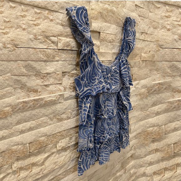 EXPRESS SLEEVELESS RUFFLED TOP - Size: M - Picture 3 of 4